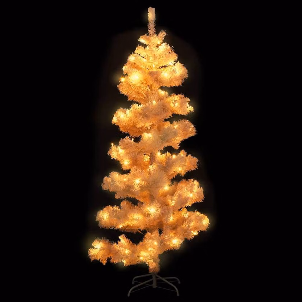 Berkfield Home Swirl Pre-lit Christmas Tree with Stand, White, Height: 180 cm – 2