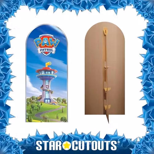 Star Cutouts Paw Patrol Tower and Logo Backdrop Cardboard Cutout, Multicolour, Height: 185 cm – 4