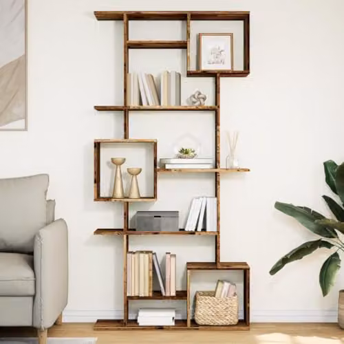 vidaXL Book Cabinet in Old Wood Brown, W/D/H: 92 x 29 x 188 cm – 2