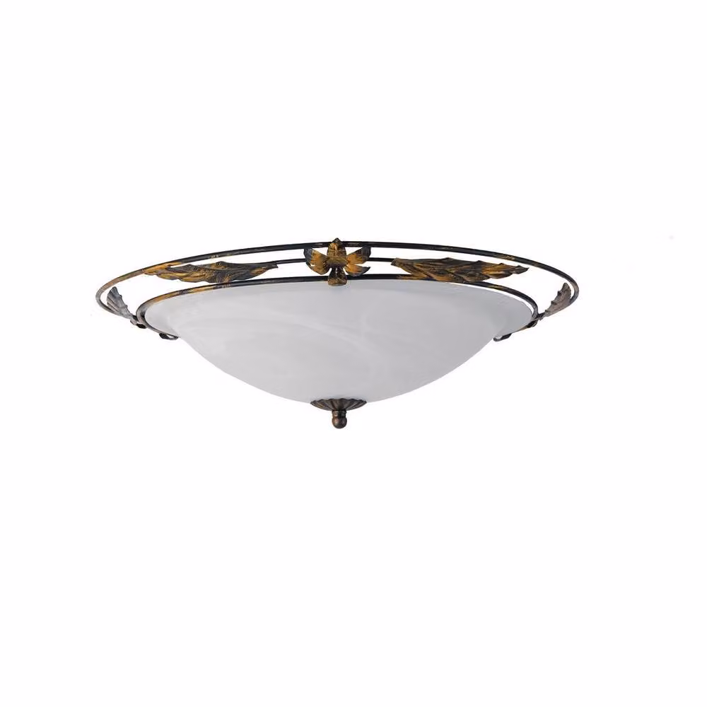 Netlighting RICCIO 2 Light Decorative Flush Ceiling Light, White, Diameter: 40 cm – 3