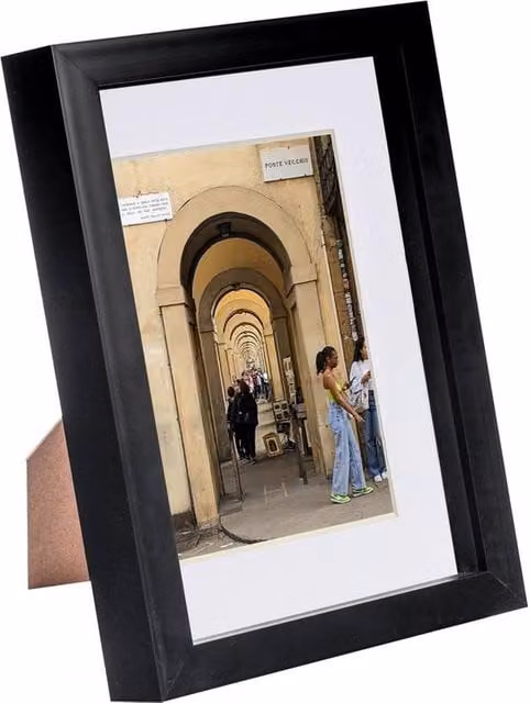 Nicola Spring A5 3D Shadow Box Photo Frame with White Mount in Black – 4