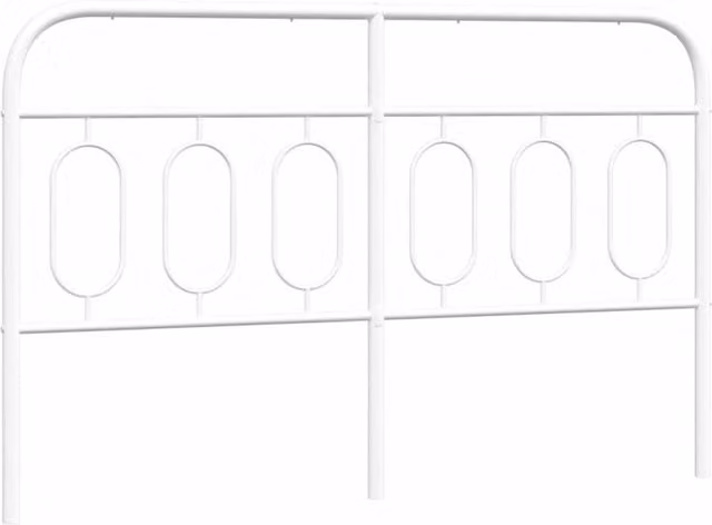 Berkfield Home Classic Metal Headboard in White, Width: 137 cm – 1
