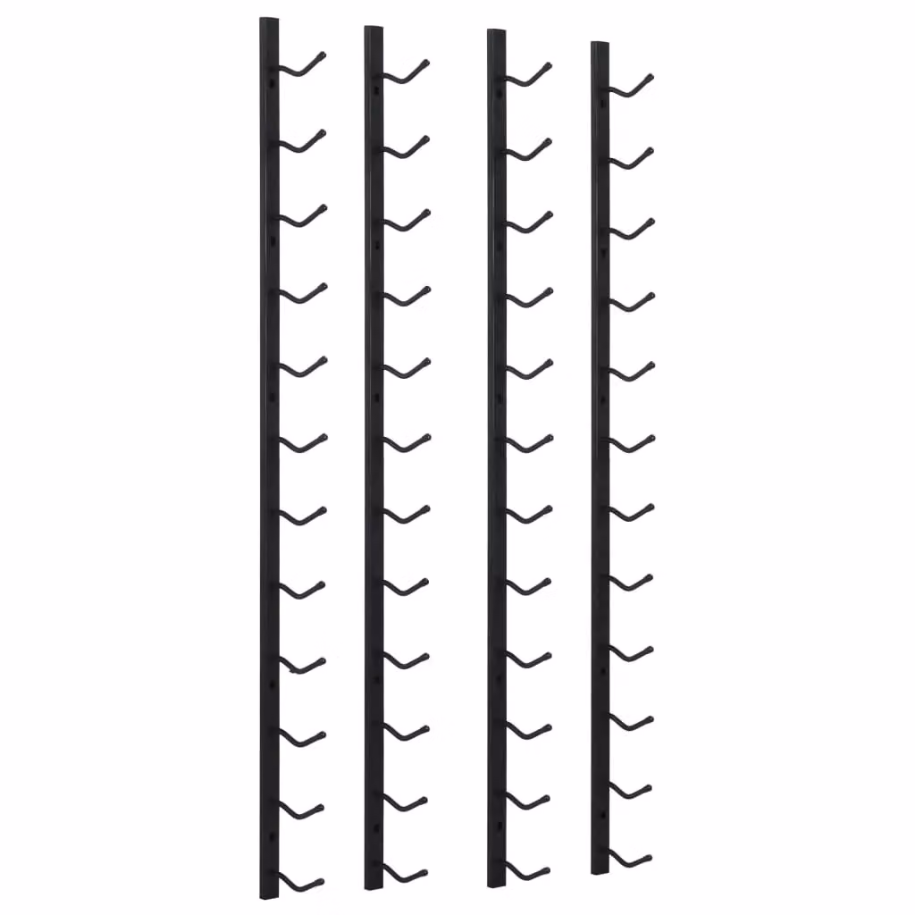Berkfield Home Wall Mounted Wine Racks for 12 Bottles, Set of 2, Black Matt Metal – 2