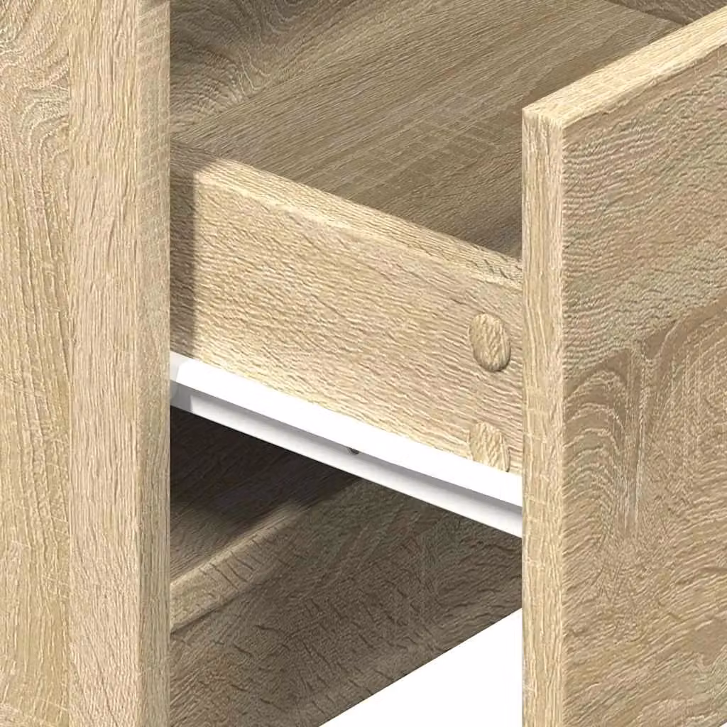Berkfield Home Set of 2 Sonoma Oak Bedside Cabinets with 2 Drawers in Grey, W/D/H: 40 x 36 x 50 cm – 2