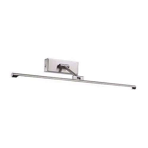 Netlighting Modern LED Picture Wall Lamp in Silver and Grey, Warm White 3000K, 700lm