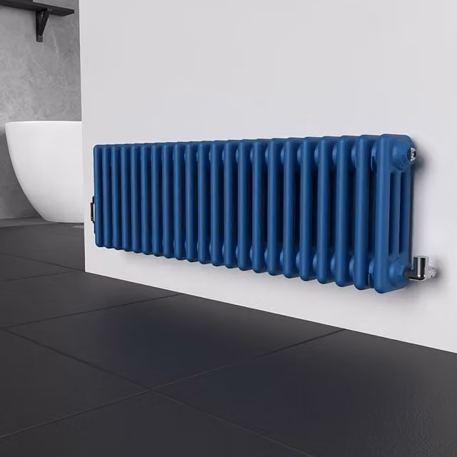 Lux Heat Horizontal Column Radiator in Galaxy Blue, 3 Column, W: 101.0 cm, H: 30.0 cm