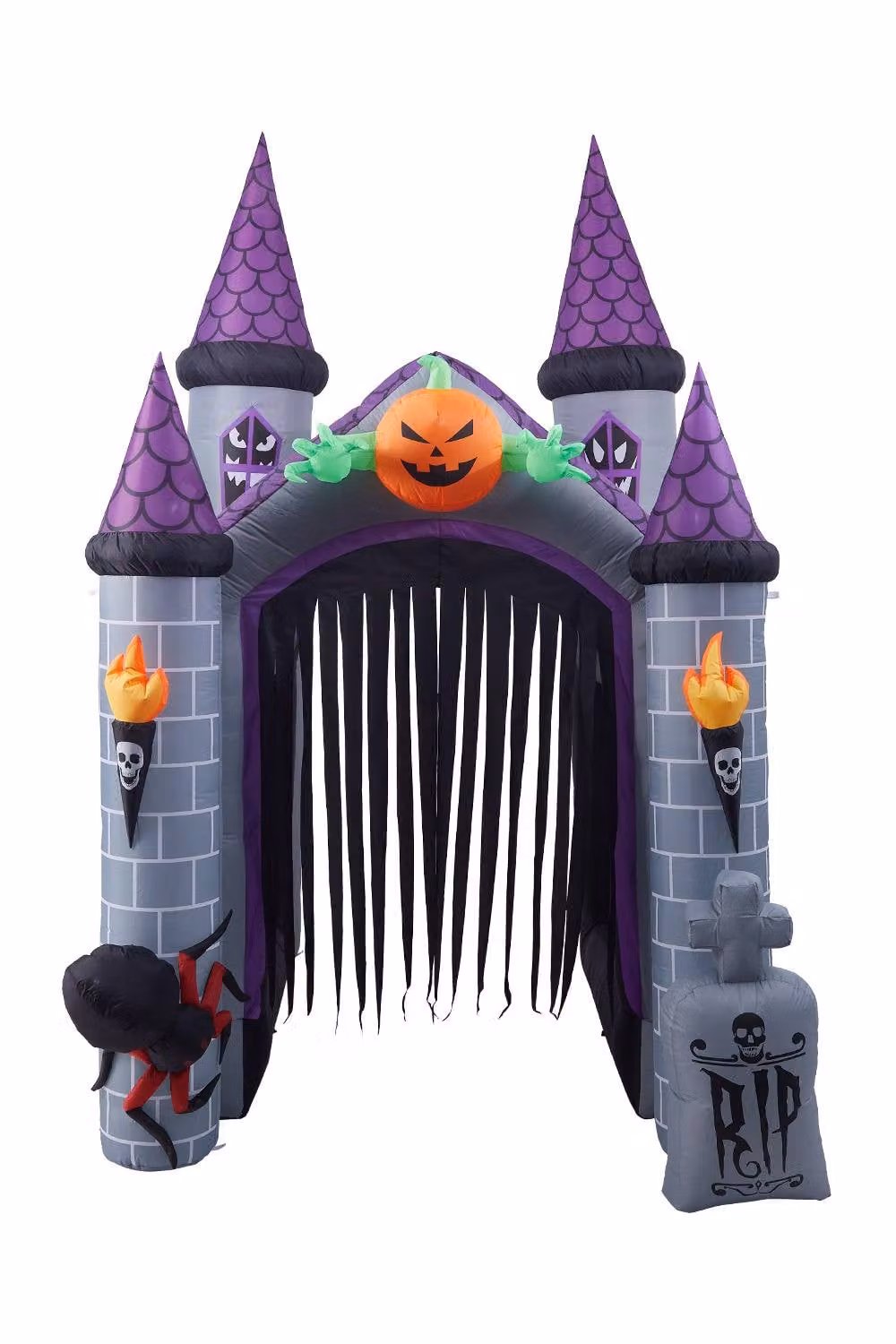 Garden Sanctuary 11ft Halloween Haunted House Castle Inflatable with Built-in LED, Multicolour – 2