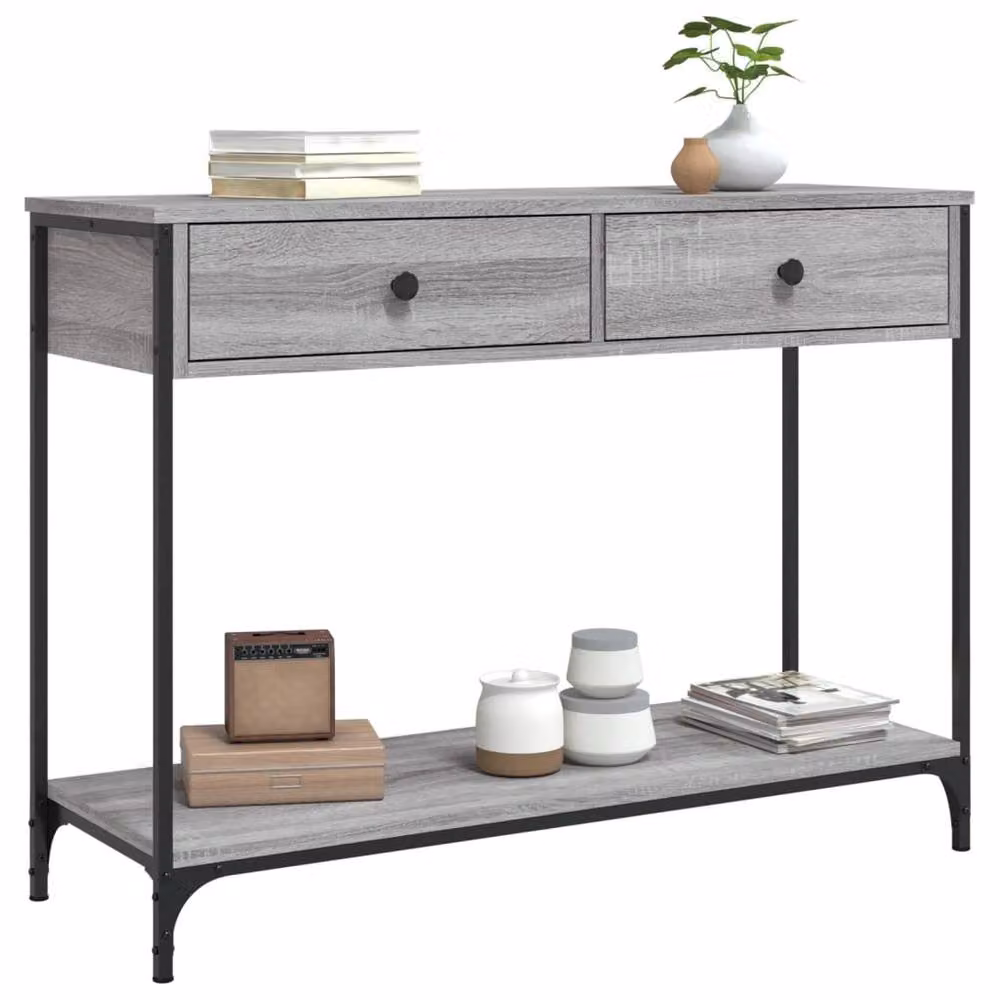Berkfield Home Grey Sonoma Console Table, W/D/H: 100 x 34.5 x 75 cm – 3