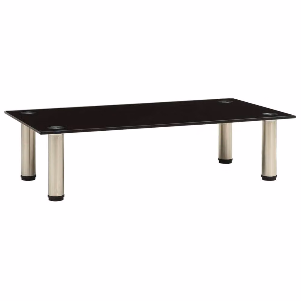 Berkfield Home Modern Black TV Stand with Tempered Glass, W/D/H: 60 x 35 x 17 cm – 2