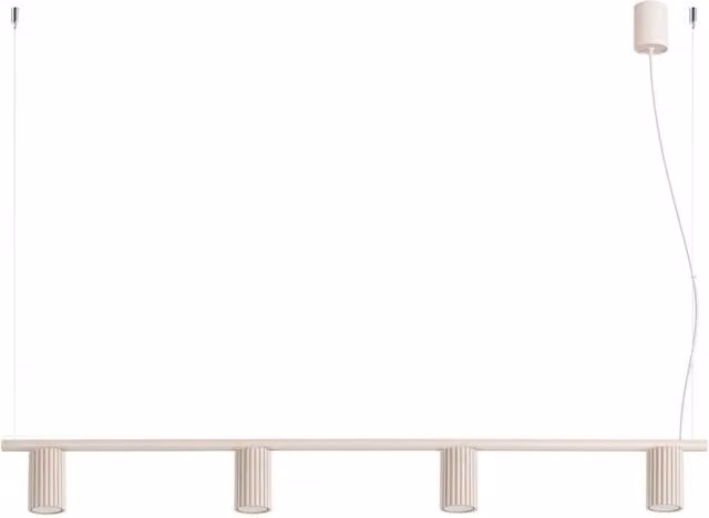 Sollux Lighting minimalist 4-light suspended chandelier in beige, W/D/H: 212 x 122 x 6.5 cm – 1