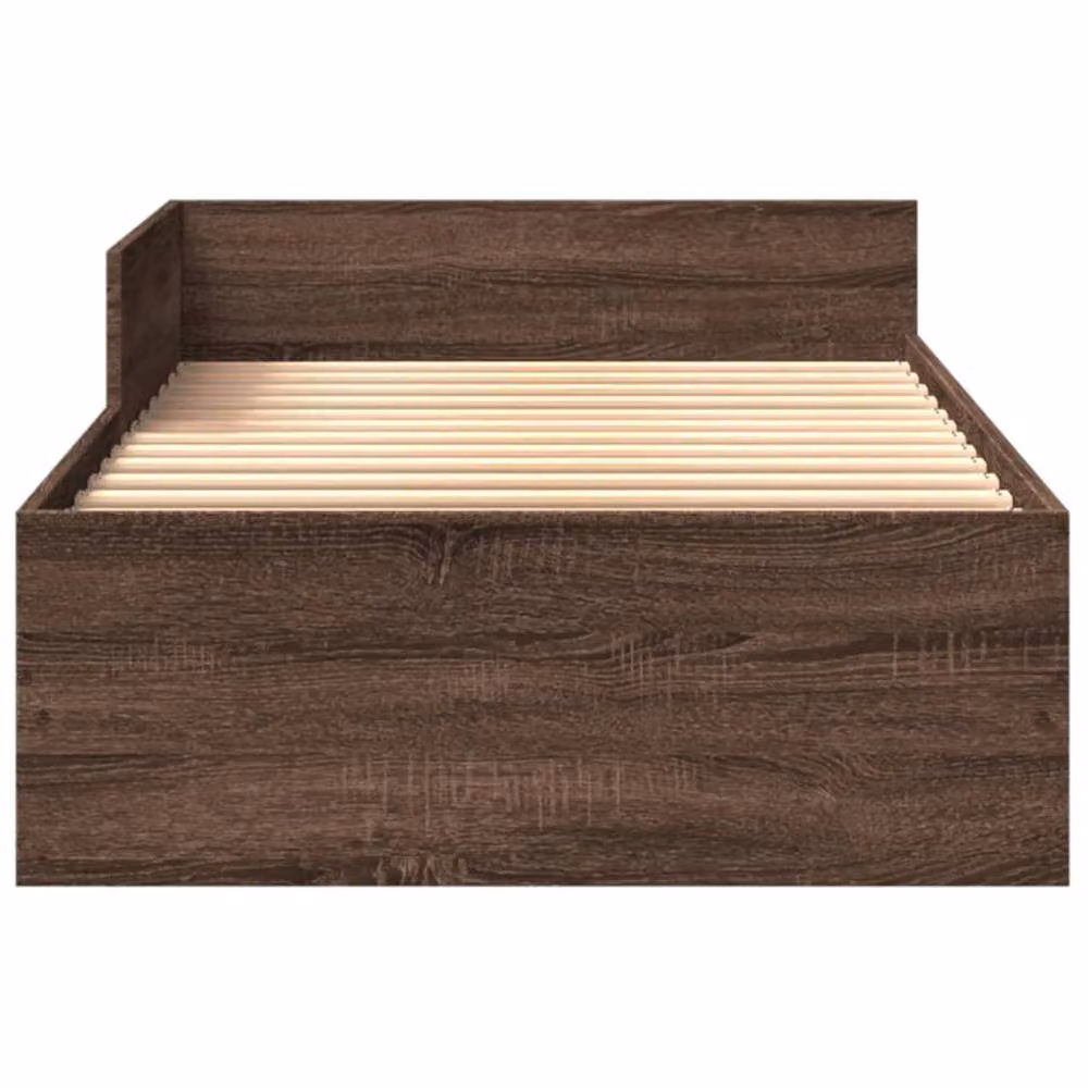 Berkfield Home Restful Small Single Bed Frame in Brown Oak with Drawers – 4