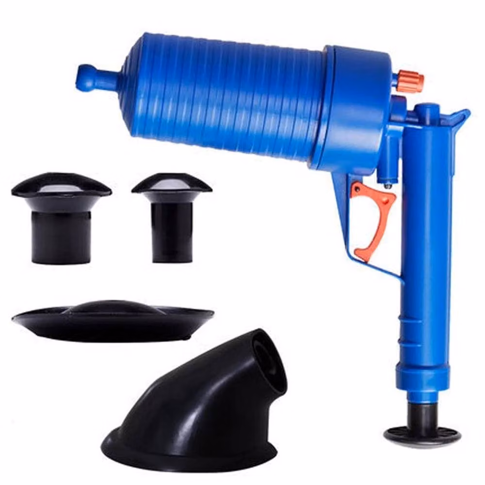 FLAVORA High Pressure Air Drain Blaster Toilet and Sink Plunger in Blue – 6