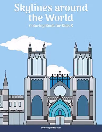 Skylines around the World Colouring Book for Kids by Independently Published, Multicolour