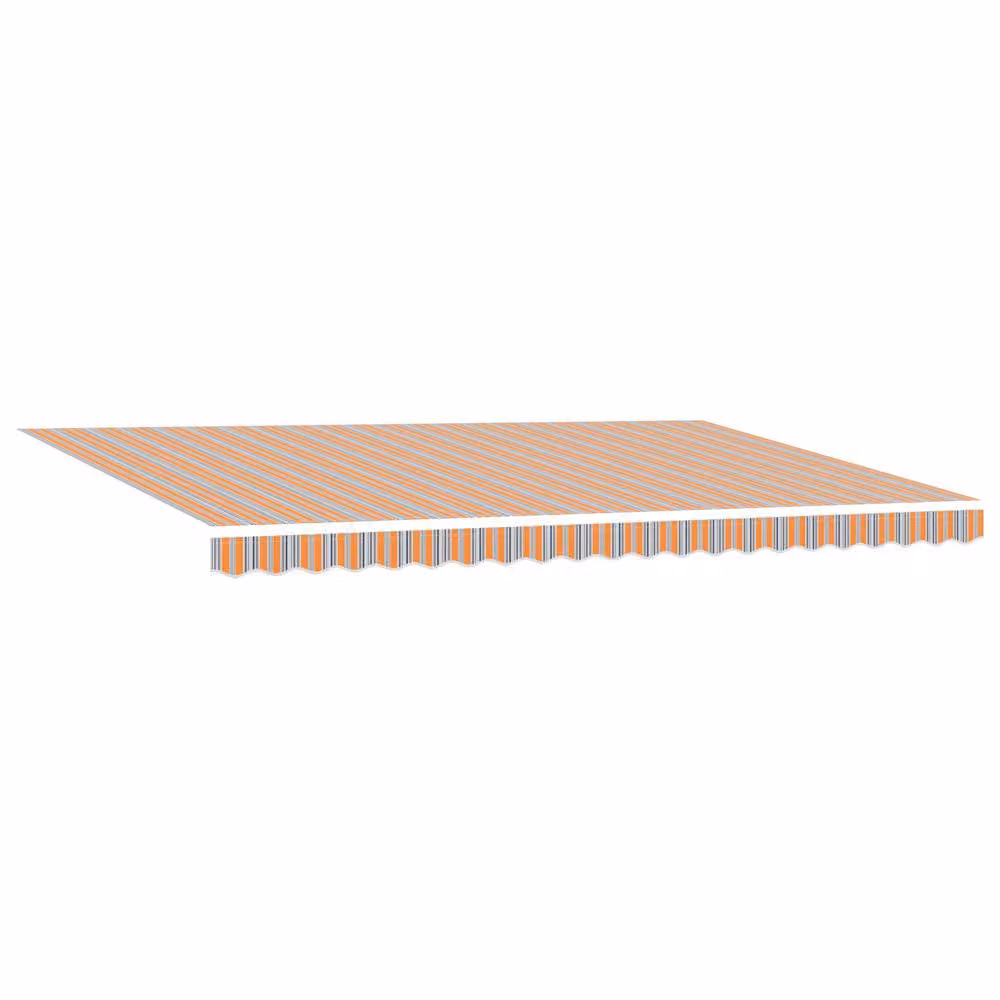 Berkfield Home Manual Retractable Striped Awning with Multicolour LED Lighting, W: 500 cm, D: 300 cm – 2