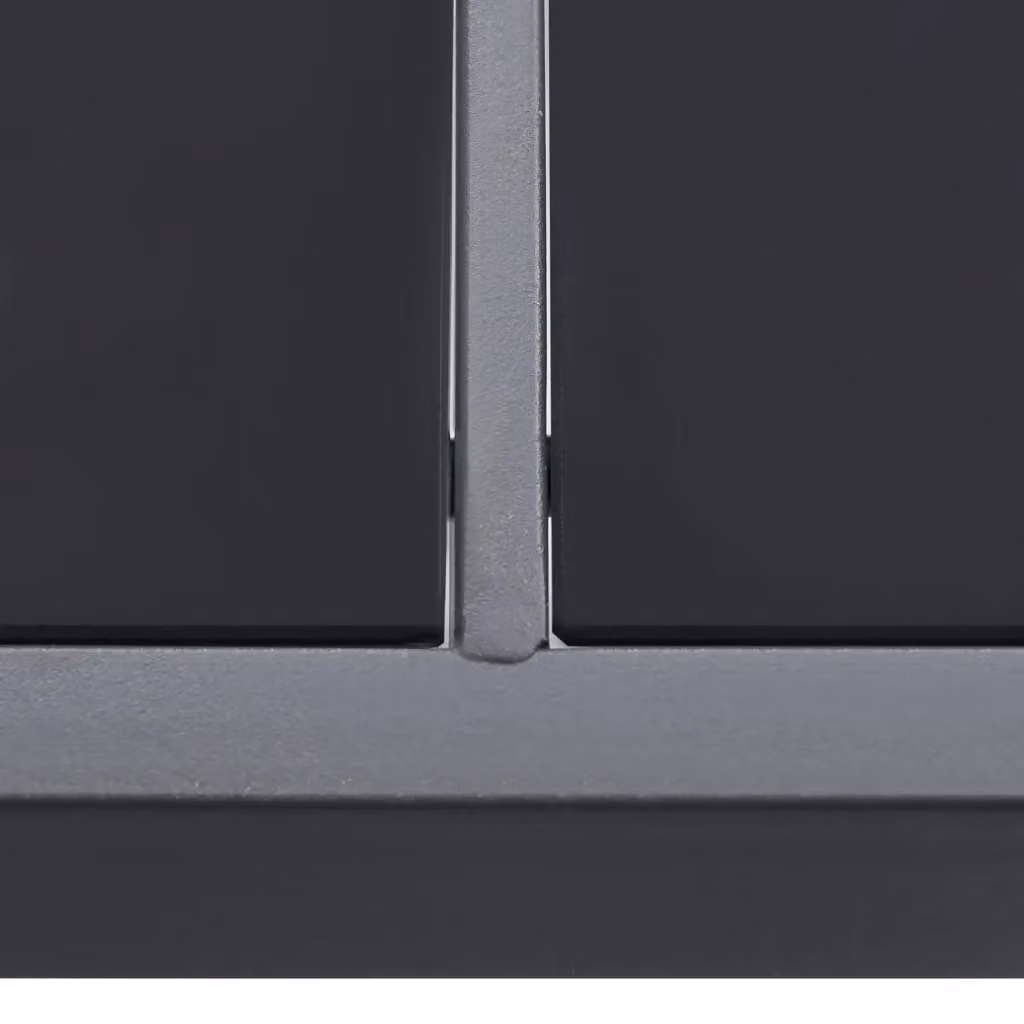 Berkfield Home Modern Outdoor Dining Table in Anthracite and Black, W/D/H: 190 x 90 x 74 cm – 2