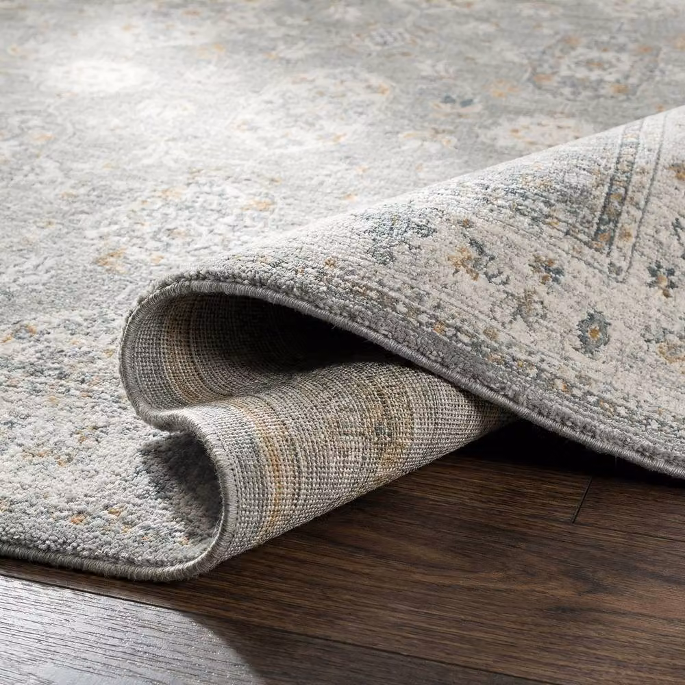Livabliss Dresden Vintage Boho Living and Dining Room Rug in Grey, Yellow and Blue, W: 150 cm, L: 220 cm – 3