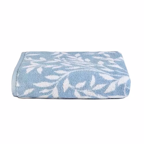 Dreams & Drapes Blue Floral Cotton Hand Towel, W: 50 cm x H: 90 cm – 1