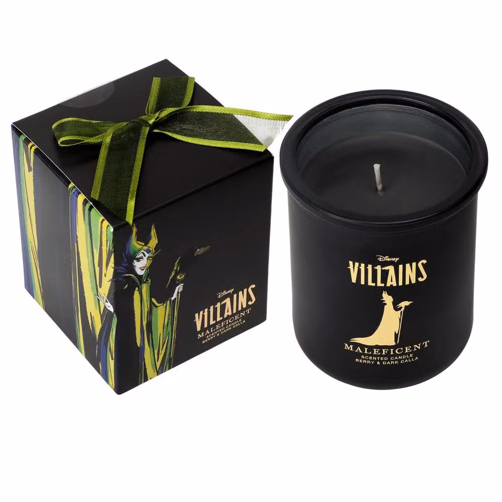 Disney Maleficent Inspired Candle in Black and Gold with Fruity, Floral and Gourmand Scents, 252g – 2