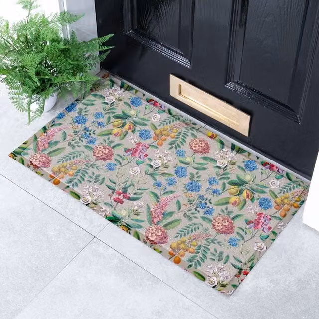 Artsy Mats Bold Floral Indoor and Outdoor Doormat, Multicolour, W: 70 cm, D: 40 cm – 1