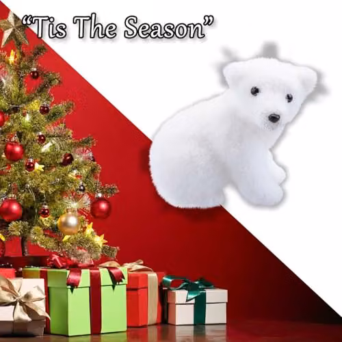 VFM e-Store White Christmas Sitting Bear Decoration – 4