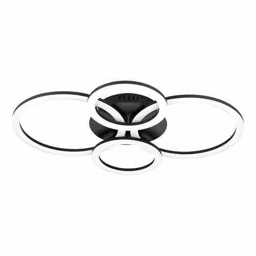 Eglo Connect.z Parrapos-Z Smart LED Ceiling Light, Black, W: 45 cm