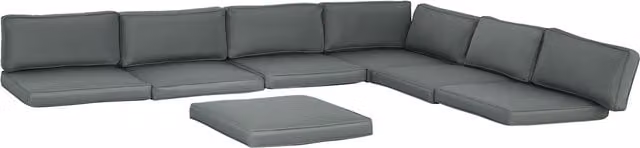 Outsunny 14 Piece Grey Replacement Cushion Set for Rattan Furniture with Removable Washable Polyester Covers