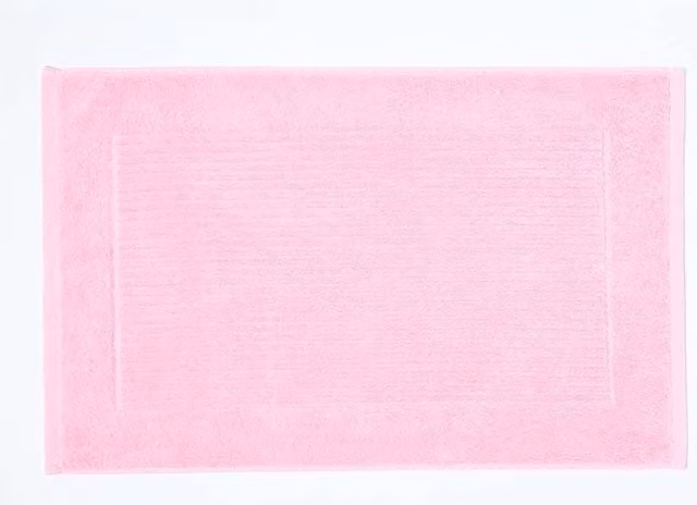Homescapes Imperial Plain Cotton Bath Mat in Pink