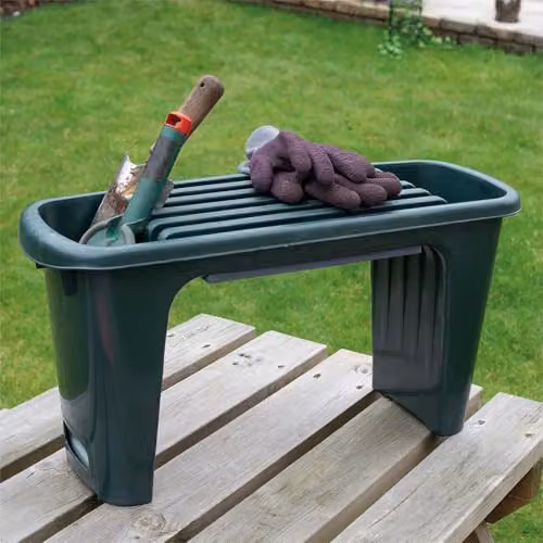 St Helens Home & Garden Padded Green Garden Kneeler with Cushions, W/D/H: 60.0 x 33.0 x 30.5 cm – 2