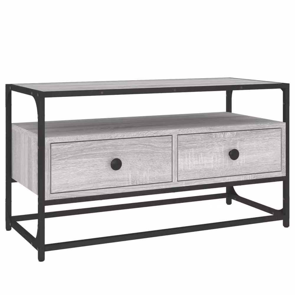Berkfield Home Grey Sonoma TV Cabinet in Engineered Wood W/D/H: 80 x 35 x 45 cm – 2