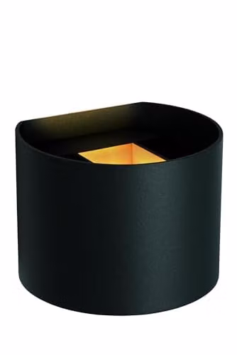 Lucide AXI Black Metal LED Up and Down Bathroom Wall Spotlight with Adjustable Beam Angle and IP54 Rating