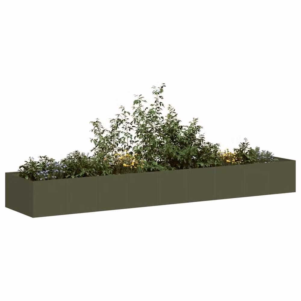 Berkfield Home Steel Planter Tub, Green, W: 360 cm, D: 80 cm, H: 40 cm – 2