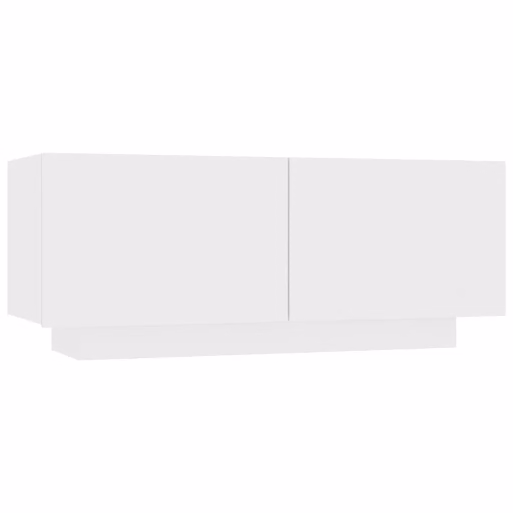 Berkfield Home White Bedside Cabinet in Engineered Wood W/D/H: 100 x 35 x 40 cm