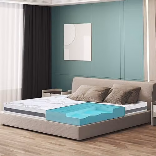 The White Stone Antibacterial Comfort Foam Mattress in White, H 16 cm, W 180 cm, D 195 cm