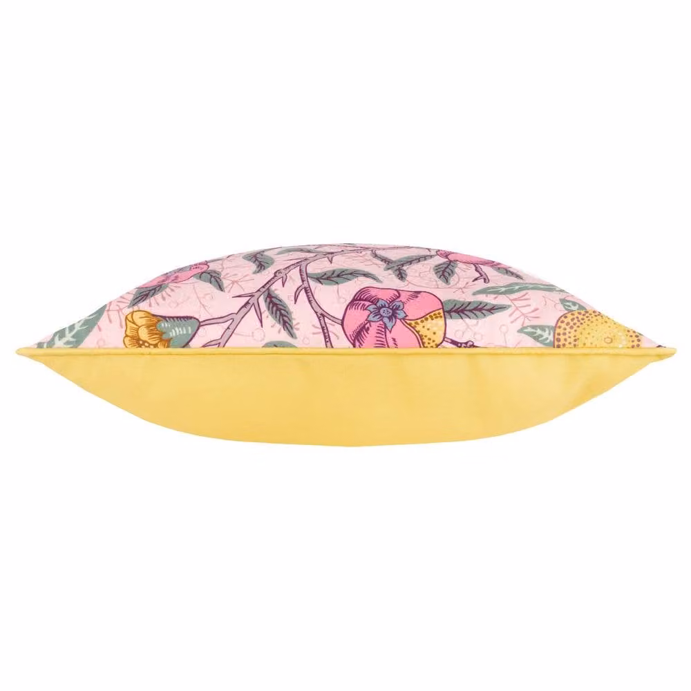 Morris & Co. Fruits Outdoor Square Cushion in Pink and Yellow, W/D/H: 45 x 45 x 45 cm – 3