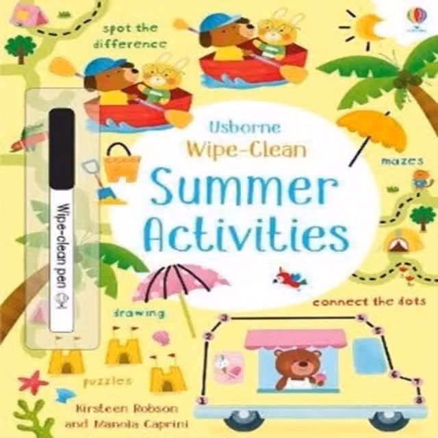 Kirsteen Robson Wipe-Clean Summer Activities Multicolour Paperback Book