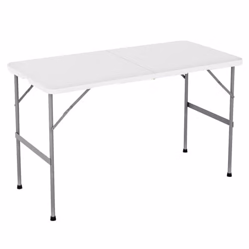MCC Direct Heavy Duty Folding Table in White, W/D/H: 121.92 x 59.5 x 73.5 cm – 1