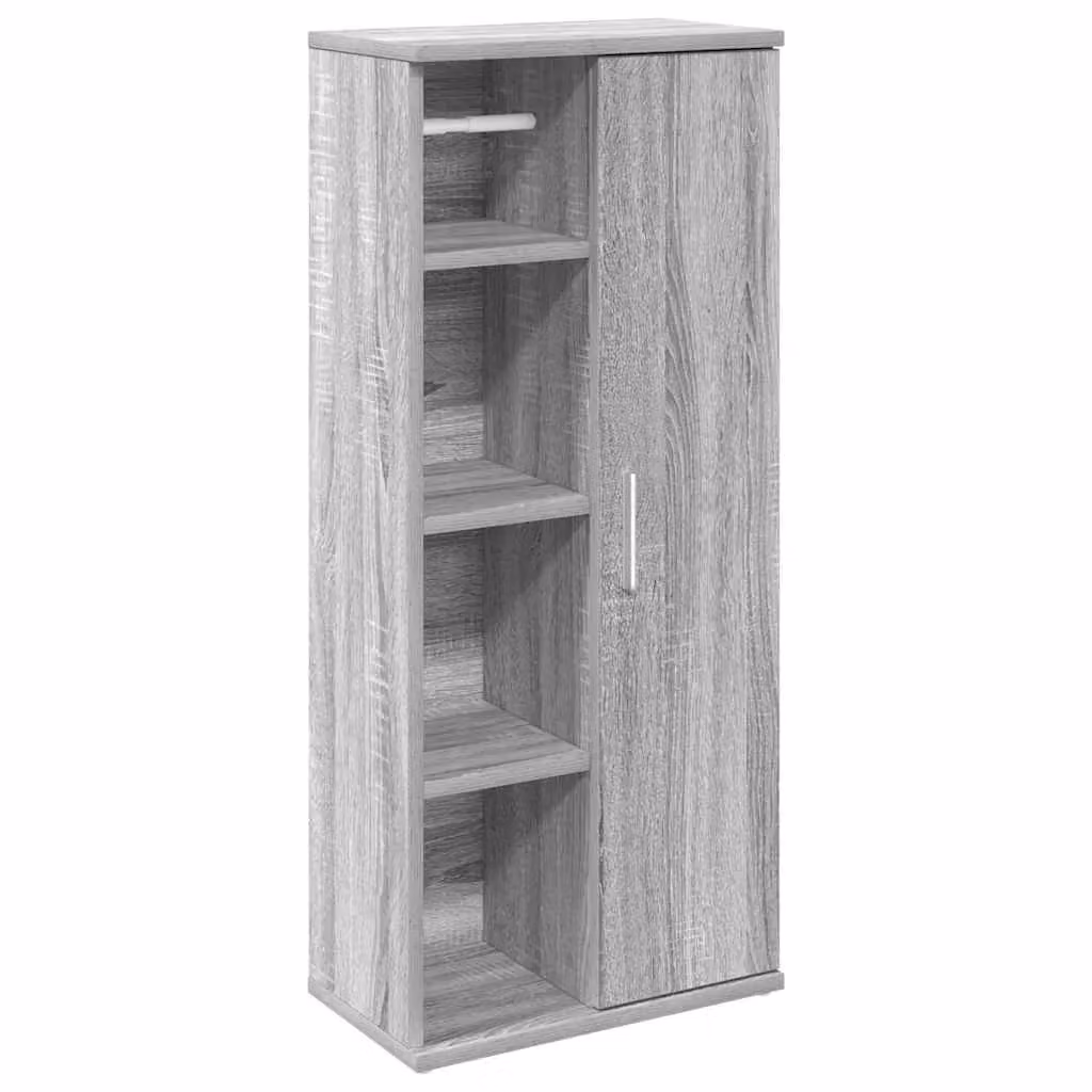 Berkfield Home Grey Sonoma Bathroom Cabinet with Roll Holder, W/D/H: 39 x 22 x 90 cm – 2