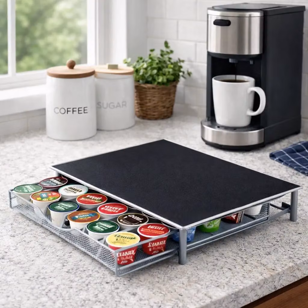 Marco Paul Black Metal Coffee Pod Storage Stand with Sliding Drawers for 36 Dolce Gusto Capsules – 3