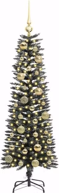 Berkfield Home Elegant Green Artificial Christmas Tree with Stand, H 120 x W 40.5 x D 40.5 cm