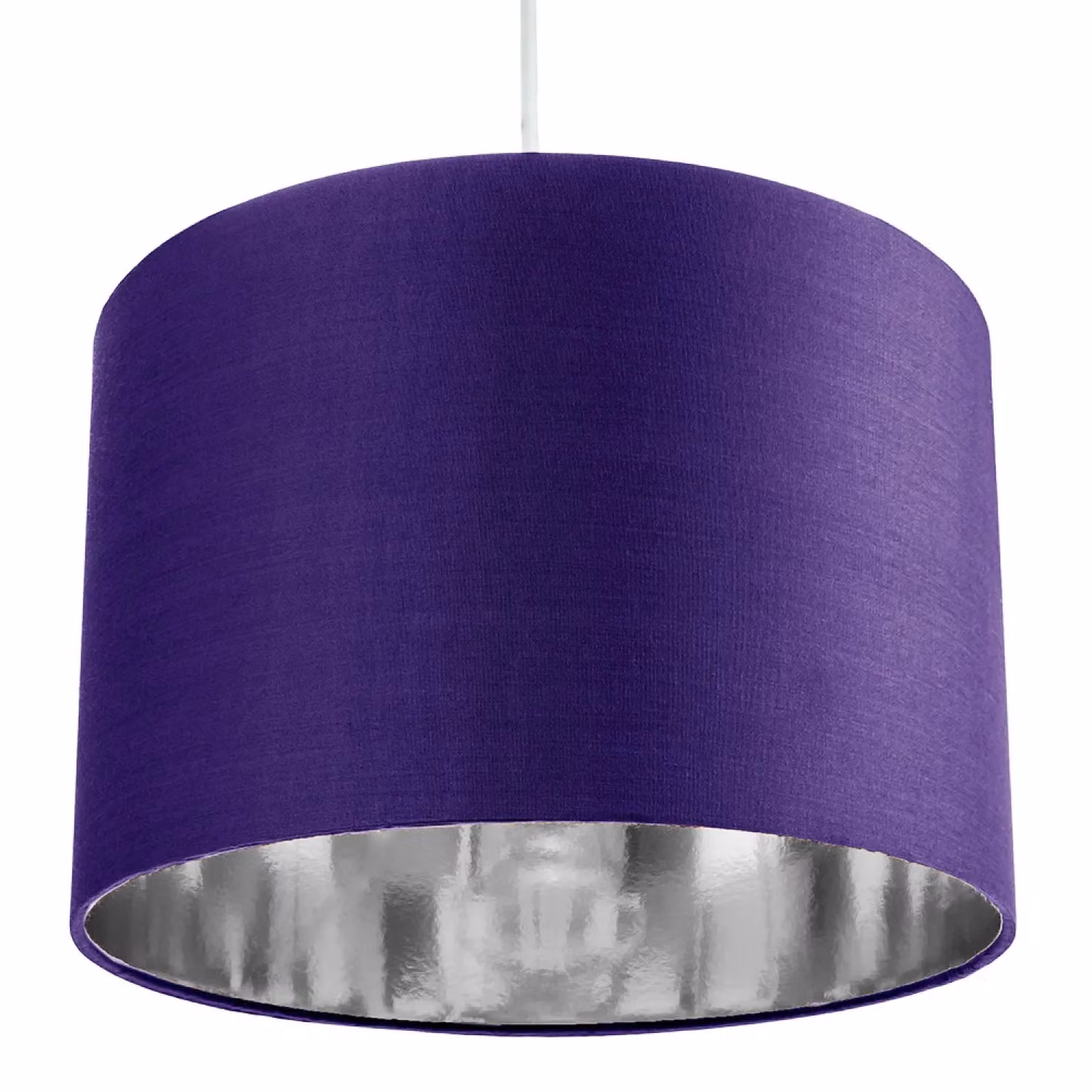 Happy Homewares Contemporary Purple Cotton Lamp Shade with Shiny Paper Inner, Diameter: 30.48 cm – 3