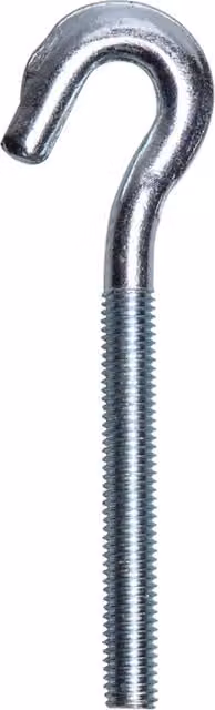 JCP Fixings Forged Hook Bolts, Silver, M12 x 90 mm, Box of 10