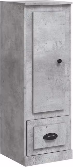 Berkfield Home Highboard in Concrete Grey, W/D/H: 36 x 35.5 x 103.5 cm – 1