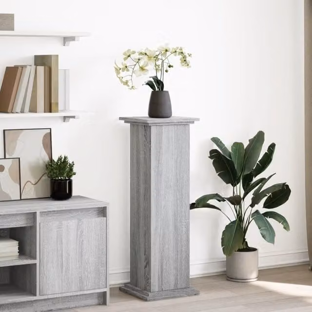Berkfield Home Grey Sonoma Display Stand with Storage, W/D/H: 31 x 30 x 90 cm – 1