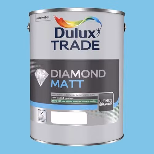 Dulux Trade Diamond Matt Paint in Delft China Blue, 5 l