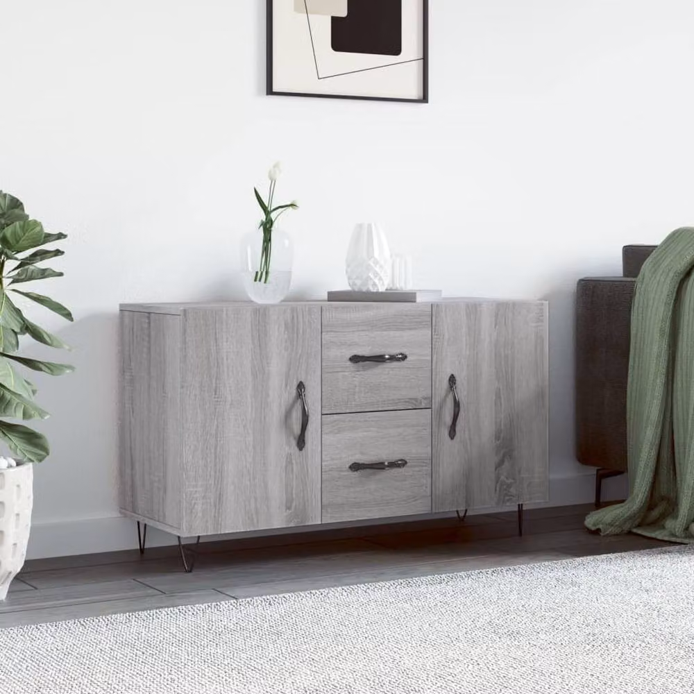 Berkfield Home Modern Grey Sonoma Sideboard, W/D/H: 100 x 36 x 60 cm – 2
