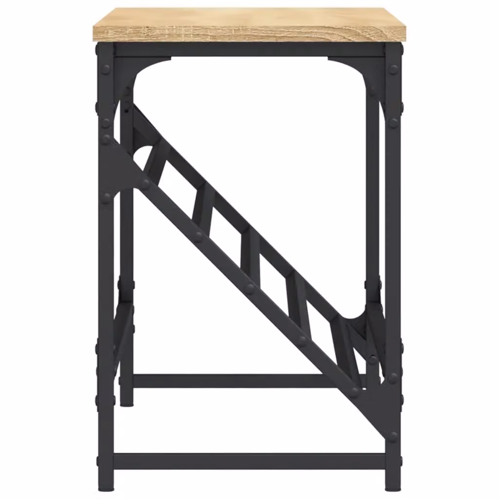 Berkfield Home Sonoma Oak Shoe Rack in Brown, W/D/H: 90 x 30 x 45 cm – 4