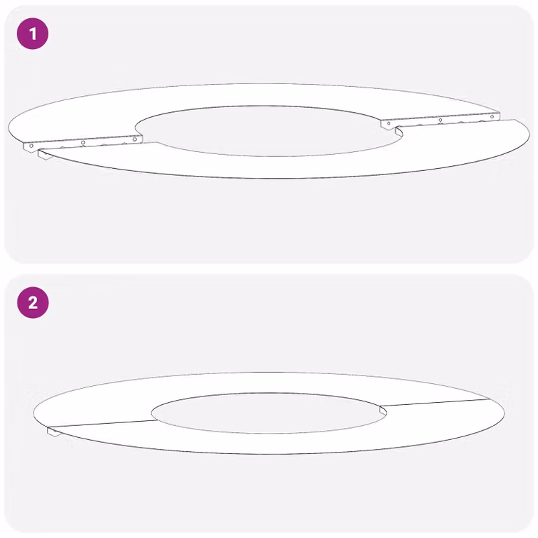 Berkfield Home Large Round Modern White Ceramic Planter