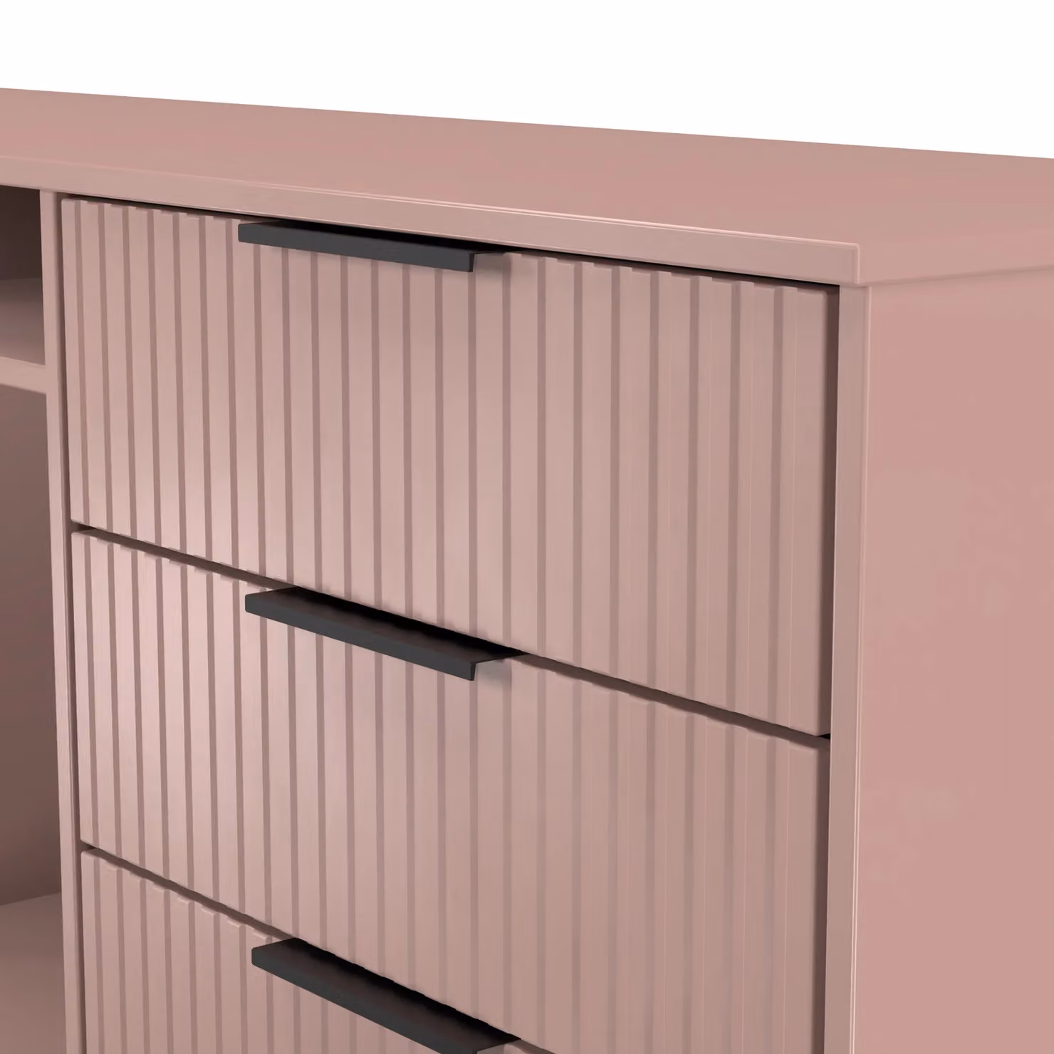 Ready Assembled 2 U Menai 6 Drawer Sideboard in Dusty Pink – 3