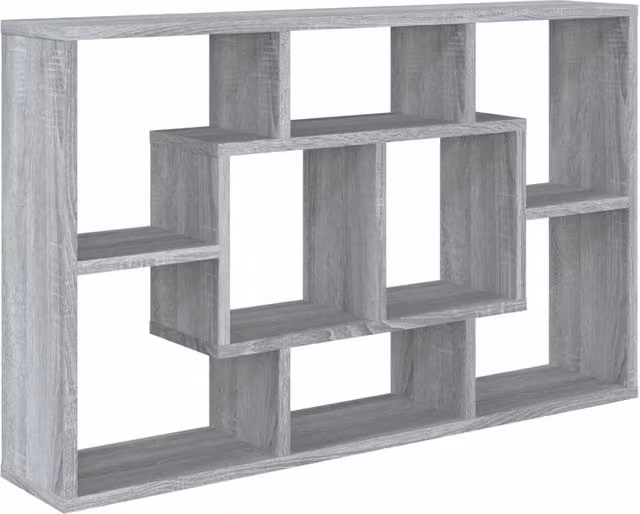 Berkfield Home Wall Mounted Shelf in Grey Sonoma, W/D/H: 85 x 16 x 52.5 cm – 1