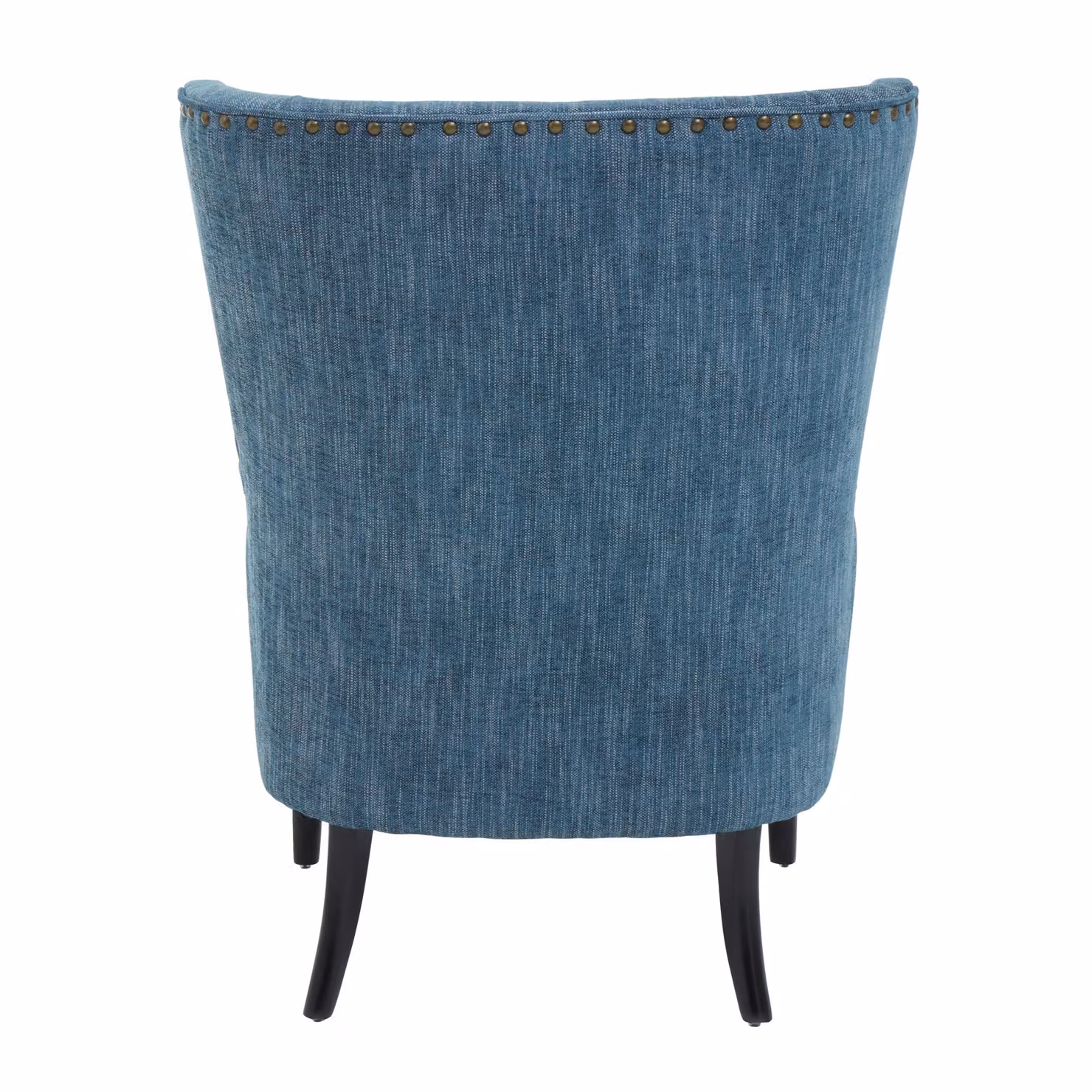 Orsina Mid Century Wingback Lounge Arm Chair in Fabric, Blue, Green or Grey, H 106.0 x W 79.0 x D 79.0 cm – 3